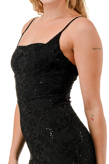 Glitter Wrap Mermaid Dress