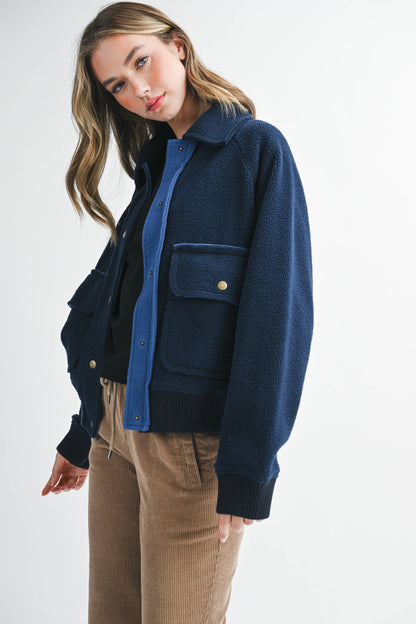 Button-Up Sherpa Jacket