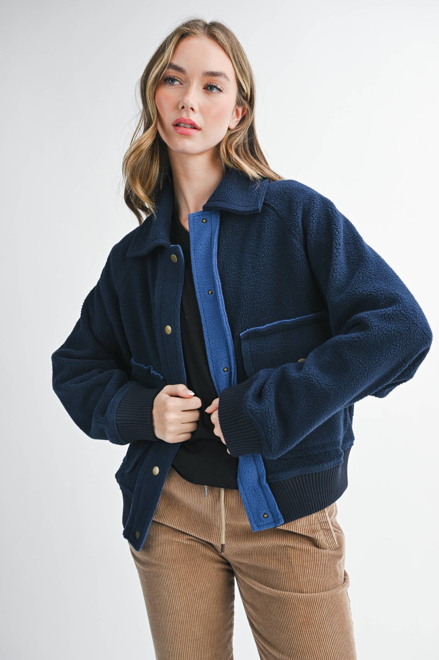 Button-Up Sherpa Jacket