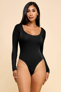 Scoop Neck Double Layered Bodysuit