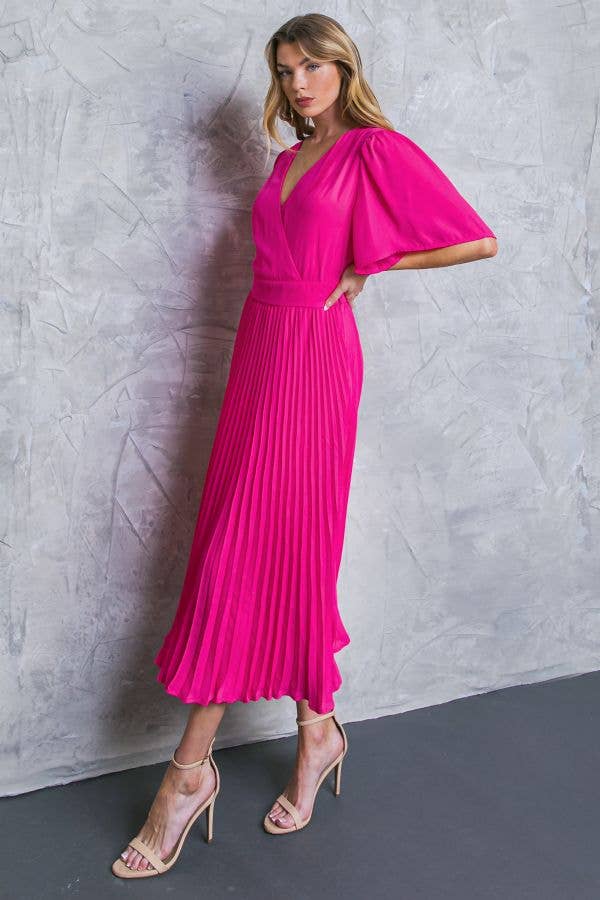 Too Chic Woven Midi Dress-Dresses-Bottoms Up Boutique-Anchorage AK