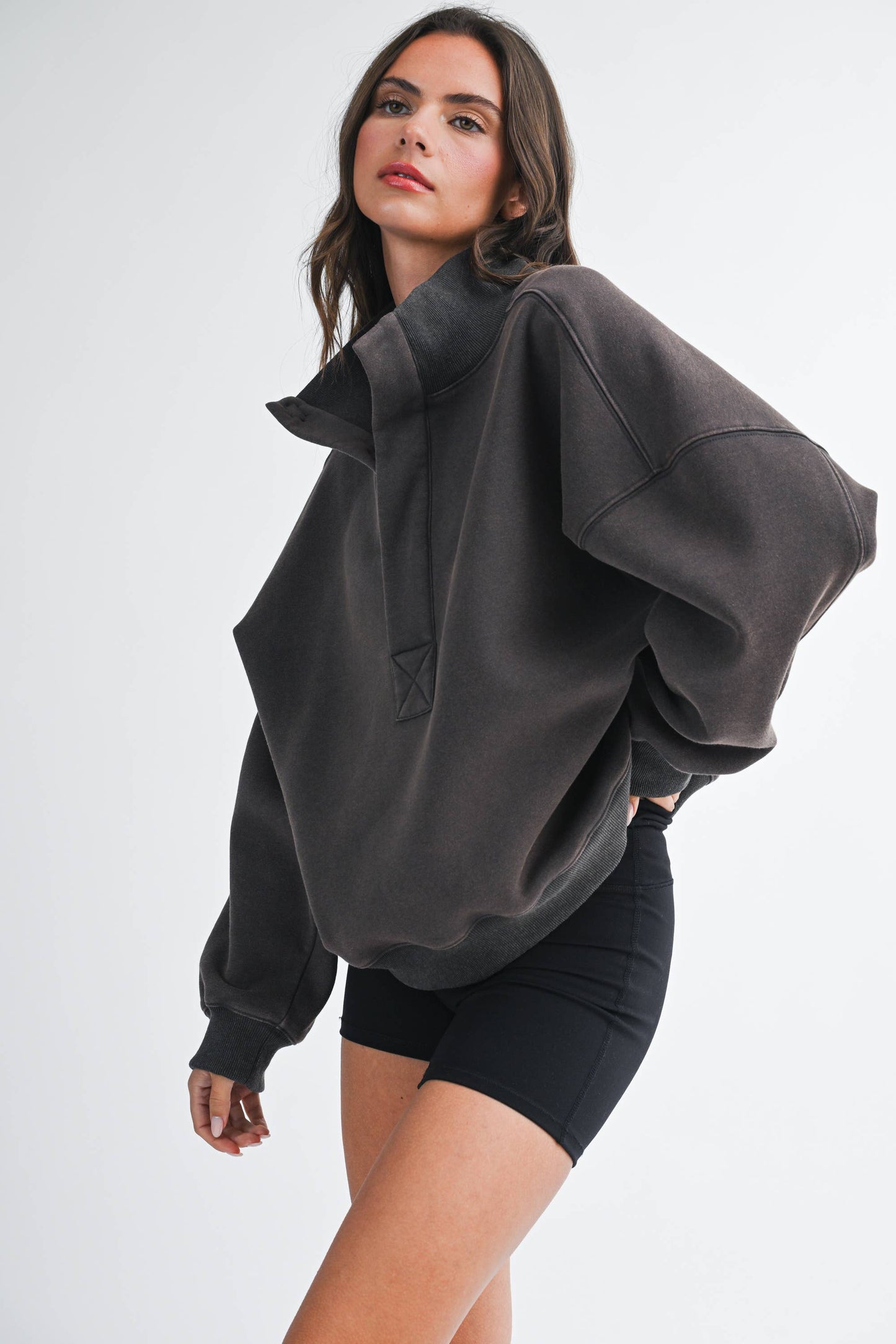 Snap Neck Pullover