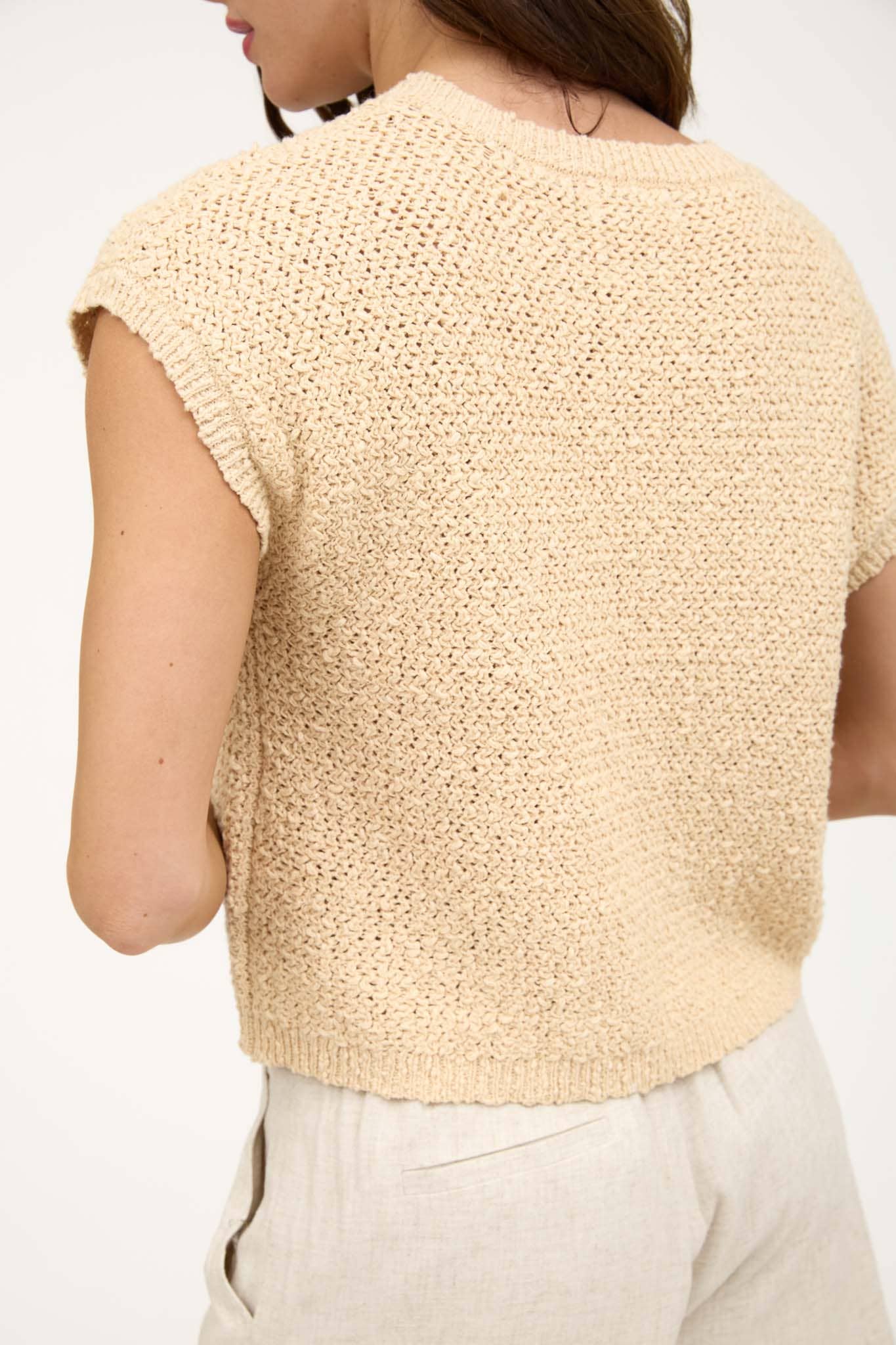Knit Crew Short Sleeve Pullover