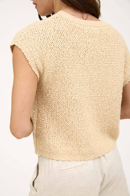 Knit Crew Short Sleeve Pullover