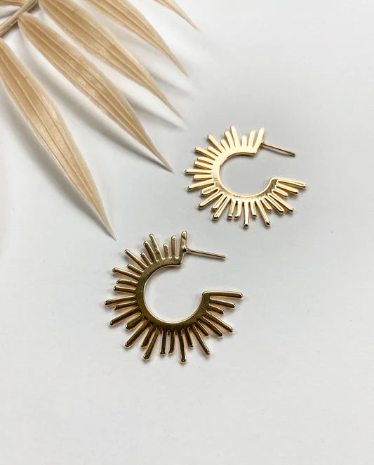 Gold Burst Earrings