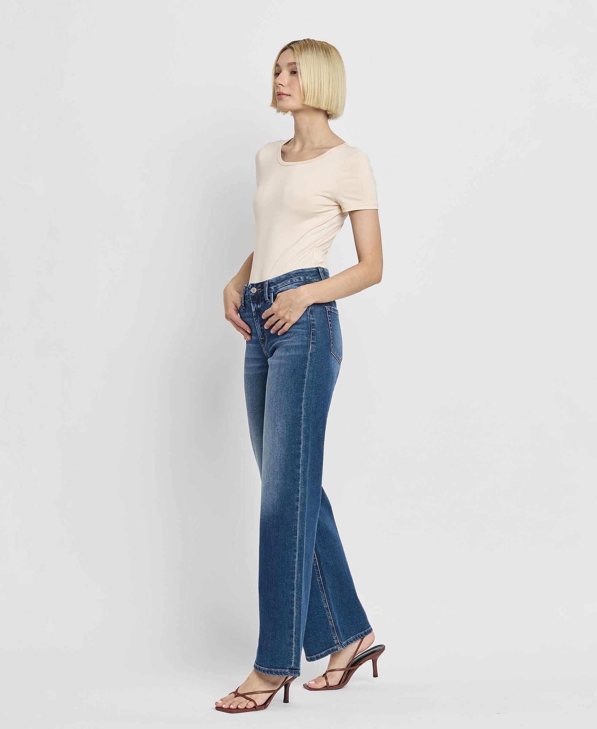 High Rise Full Length Loose Jeans-Bottoms-Bottoms Up Boutique-Anchorage AK
