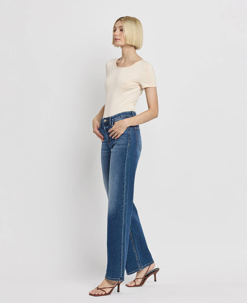 High Rise Full Length Loose Jeans