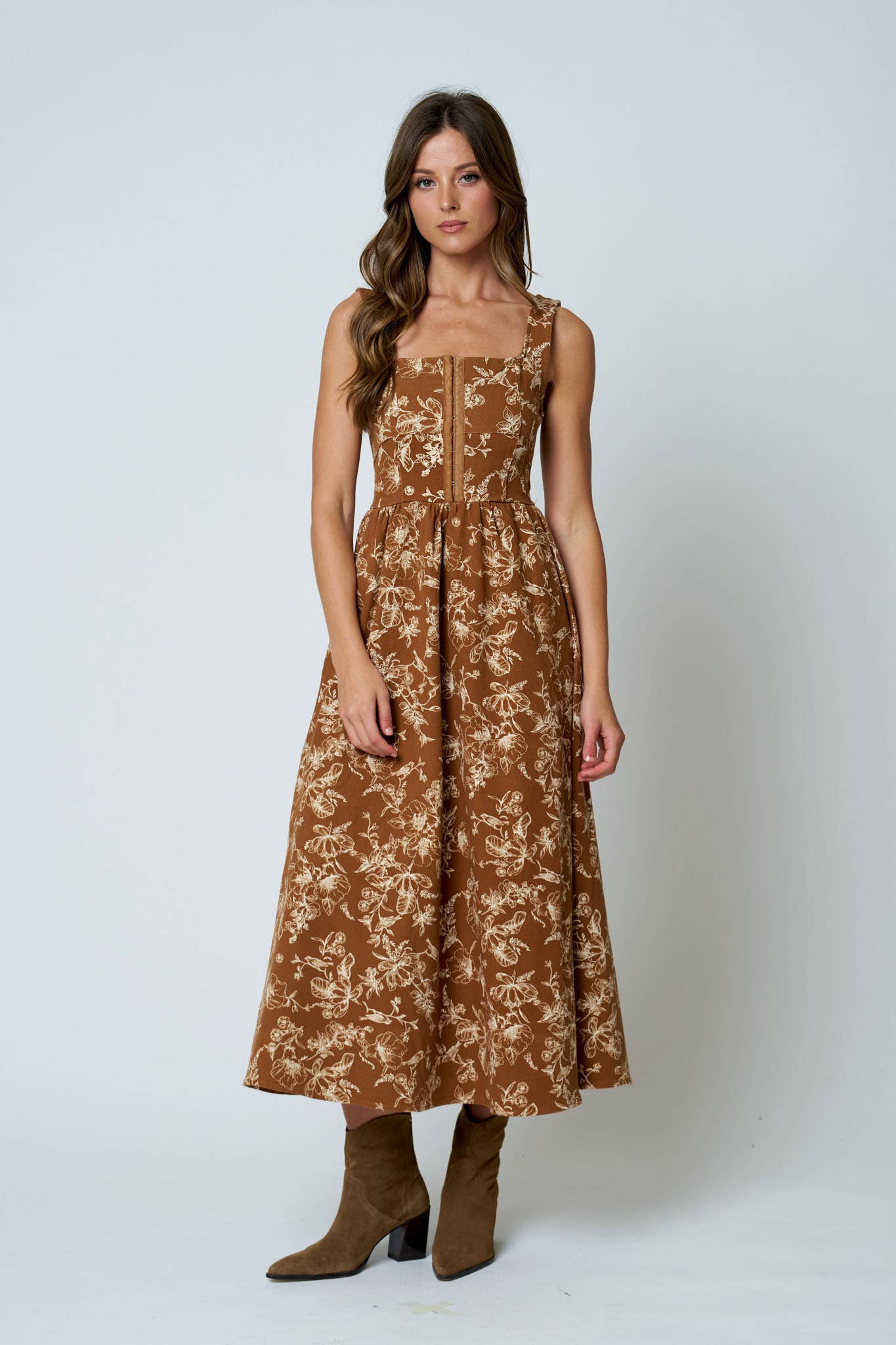 open front midi dress Anthropologie New Farm Rio Open Back Floral Midi Dress size XL NWT