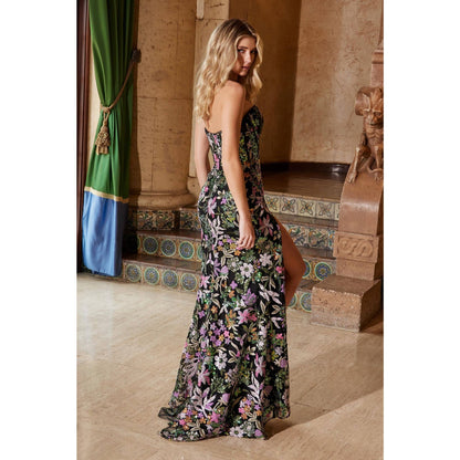 Strapless Embroidered Gown-Dresses-Bottoms Up Boutique-Anchorage AK