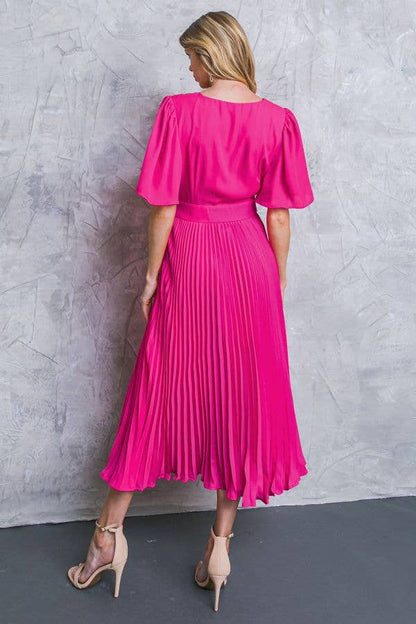 Too Chic Woven Midi Dress-Dresses-Bottoms Up Boutique-Anchorage AK