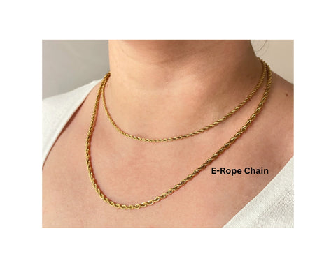 Rope Chain Gold Necklace