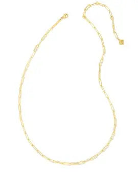 Courtney Paperclip Gold Metal Necklace