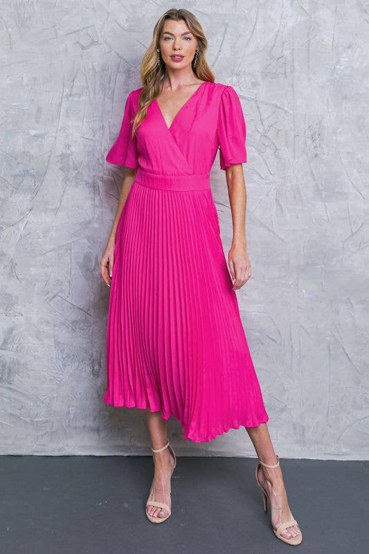 Too Chic Woven Midi Dress-Dresses-Bottoms Up Boutique-Anchorage AK
