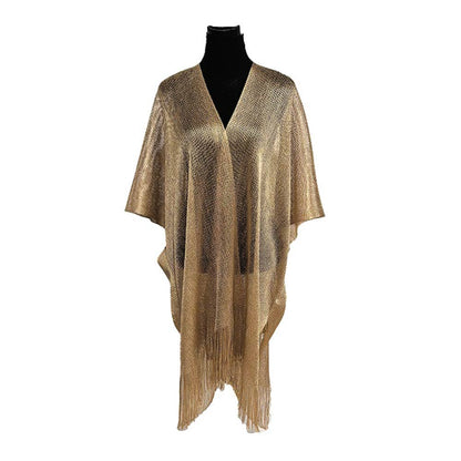 Metallic Fringe Kimono