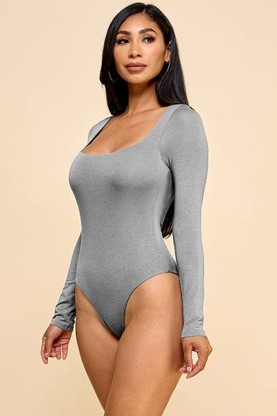 Square Neck Doubled Layered Bodysuit