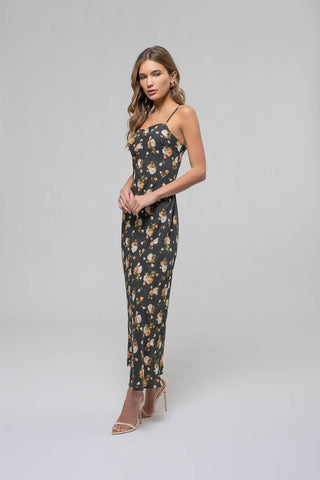 Hunter Floral Sweetheart Midi Dress