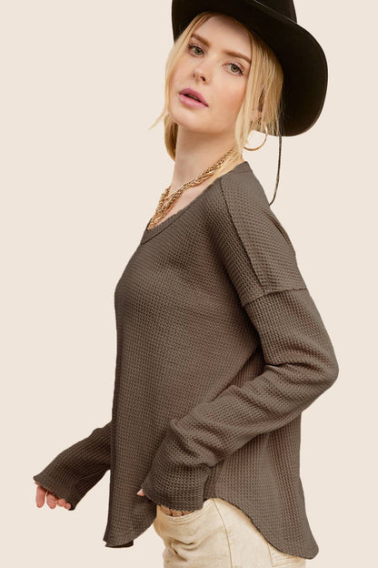 Dried Leaf Waffle Top