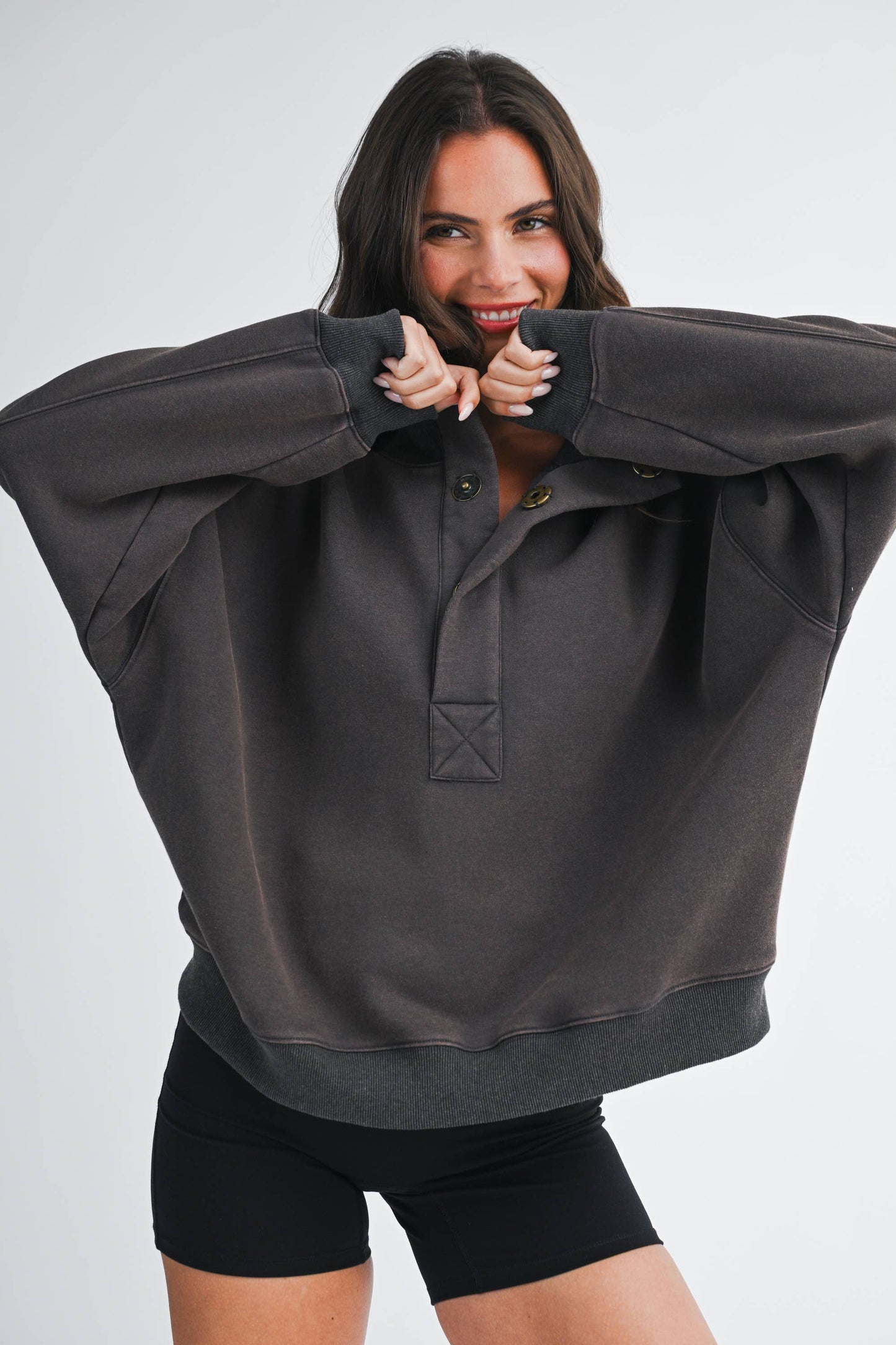 Snap Neck Pullover