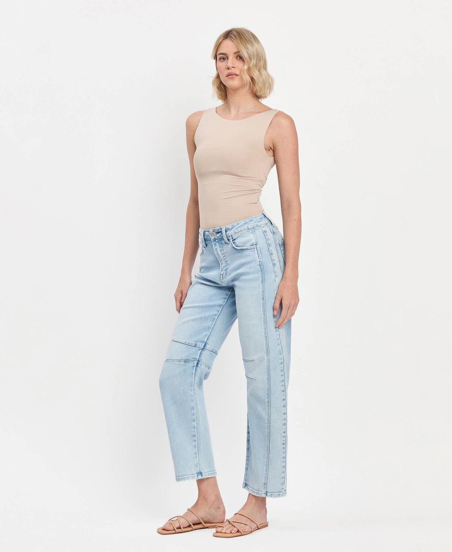 High Rise Barrel Leg Jeans