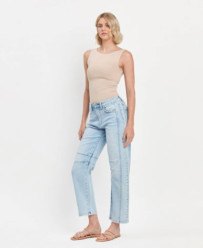High Rise Barrel Leg Jeans