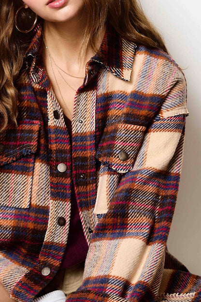 Plaid Button Down Shacket
