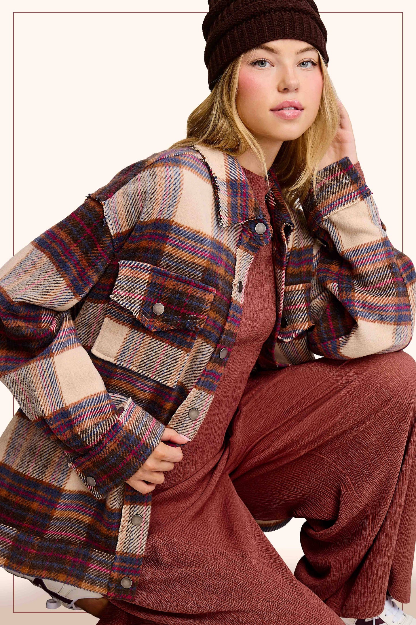Plaid Button Down Shacket
