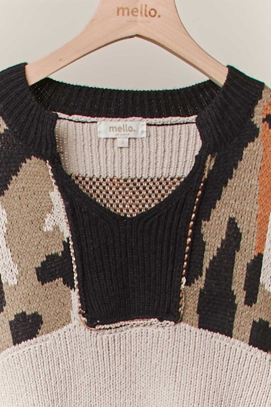 Camouflage Knit Sweater