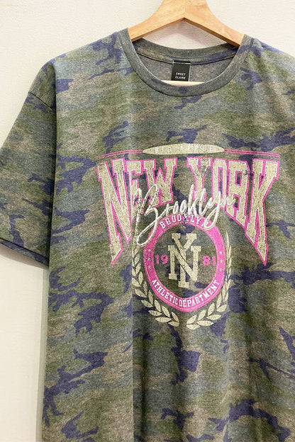 New York Oversized Camo Tee