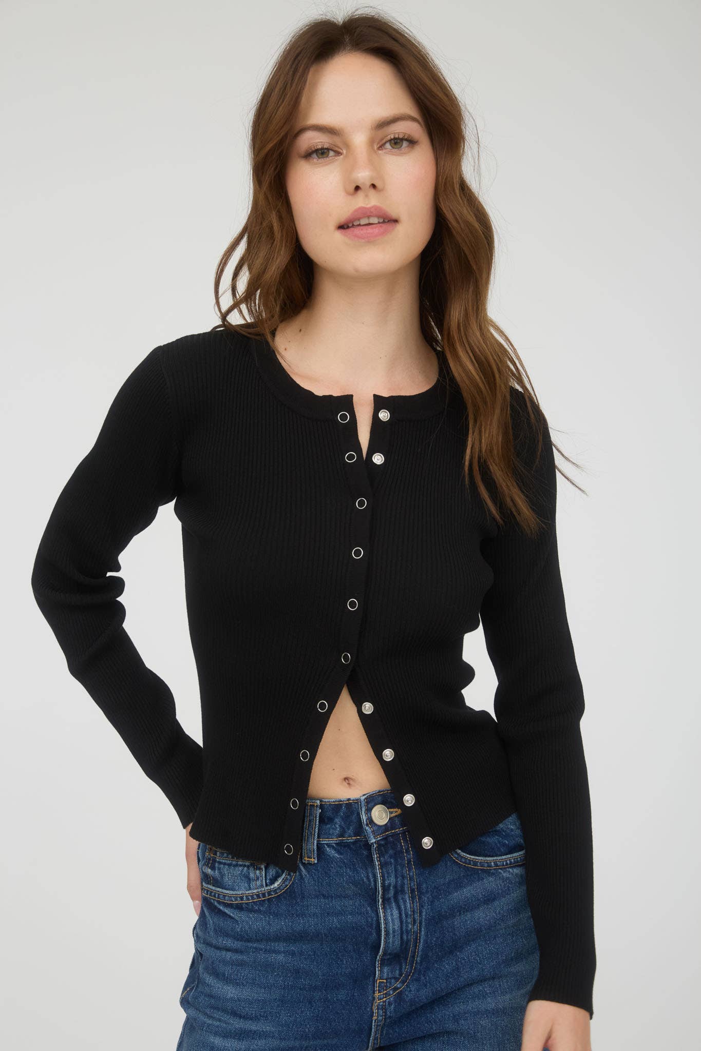 Snap Button Down Cardigan
