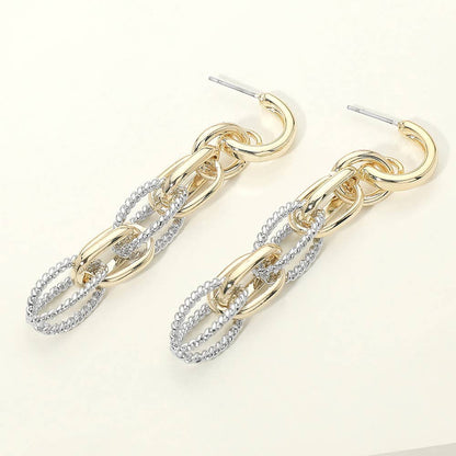 Gold Plated Chain Link Earrings
