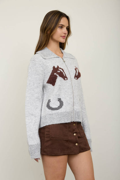 Western Knit Cardigan-Sweaters-The Workshop Studio-Bottoms Up Boutique