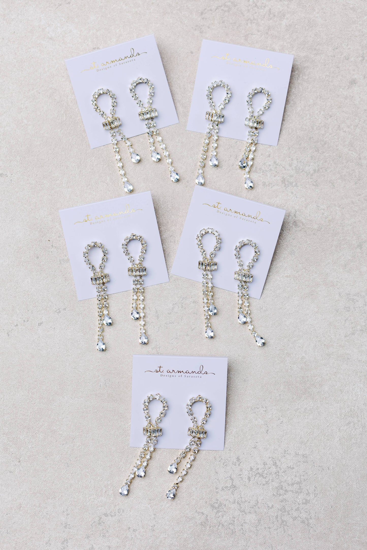 Diamond Drop Holiday Statement Earrings