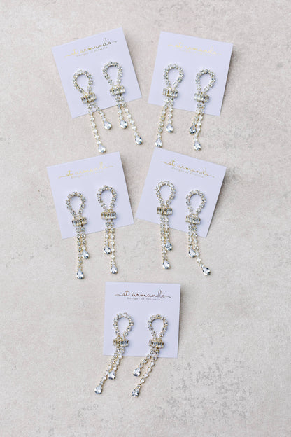 Diamond Drop Holiday Statement Earrings