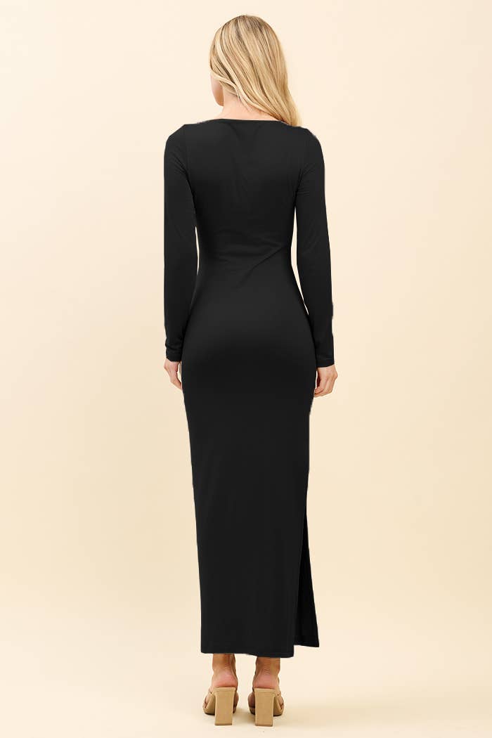 Boat Neck Maxi Dress