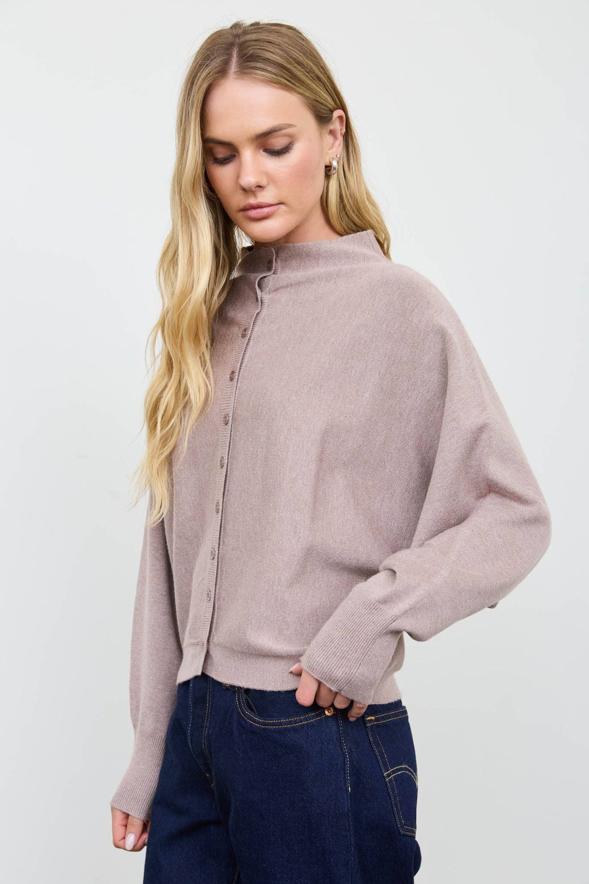 Boat Neck Cardigan-Sweaters-The Workshop Studio-Bottoms Up Boutique