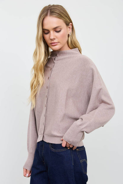 Boat Neck Cardigan-Sweaters-The Workshop Studio-Bottoms Up Boutique