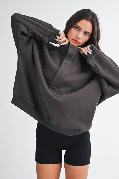 Snap Neck Pullover