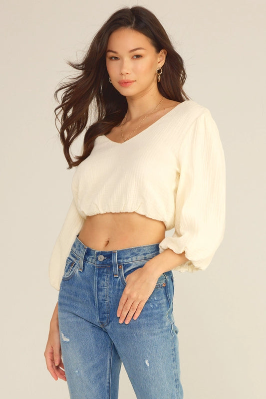 Cotton Crinkle Gauze Top-Shirts & Tops-Bottoms Up Boutique-Anchorage AK