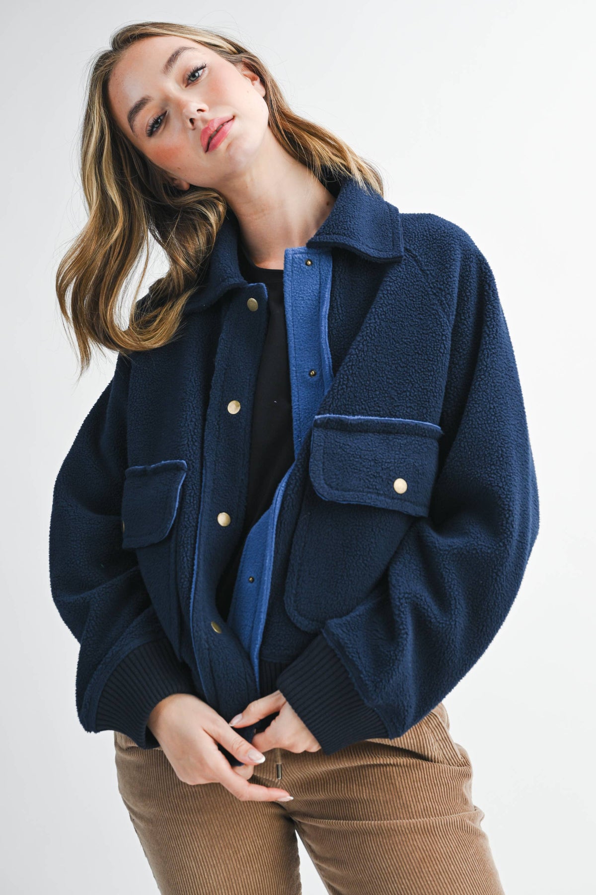 Button-Up Sherpa Jacket