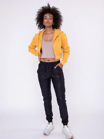 Mustard Crop Zip-Up Hoodie