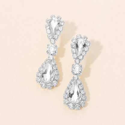 Double Teardrop Dangle Earrings
