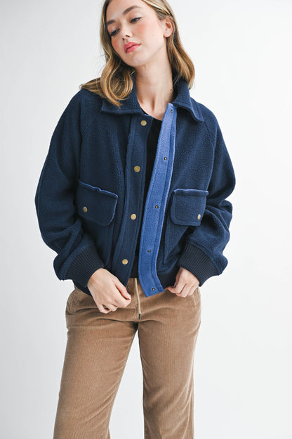 Button-Up Sherpa Jacket