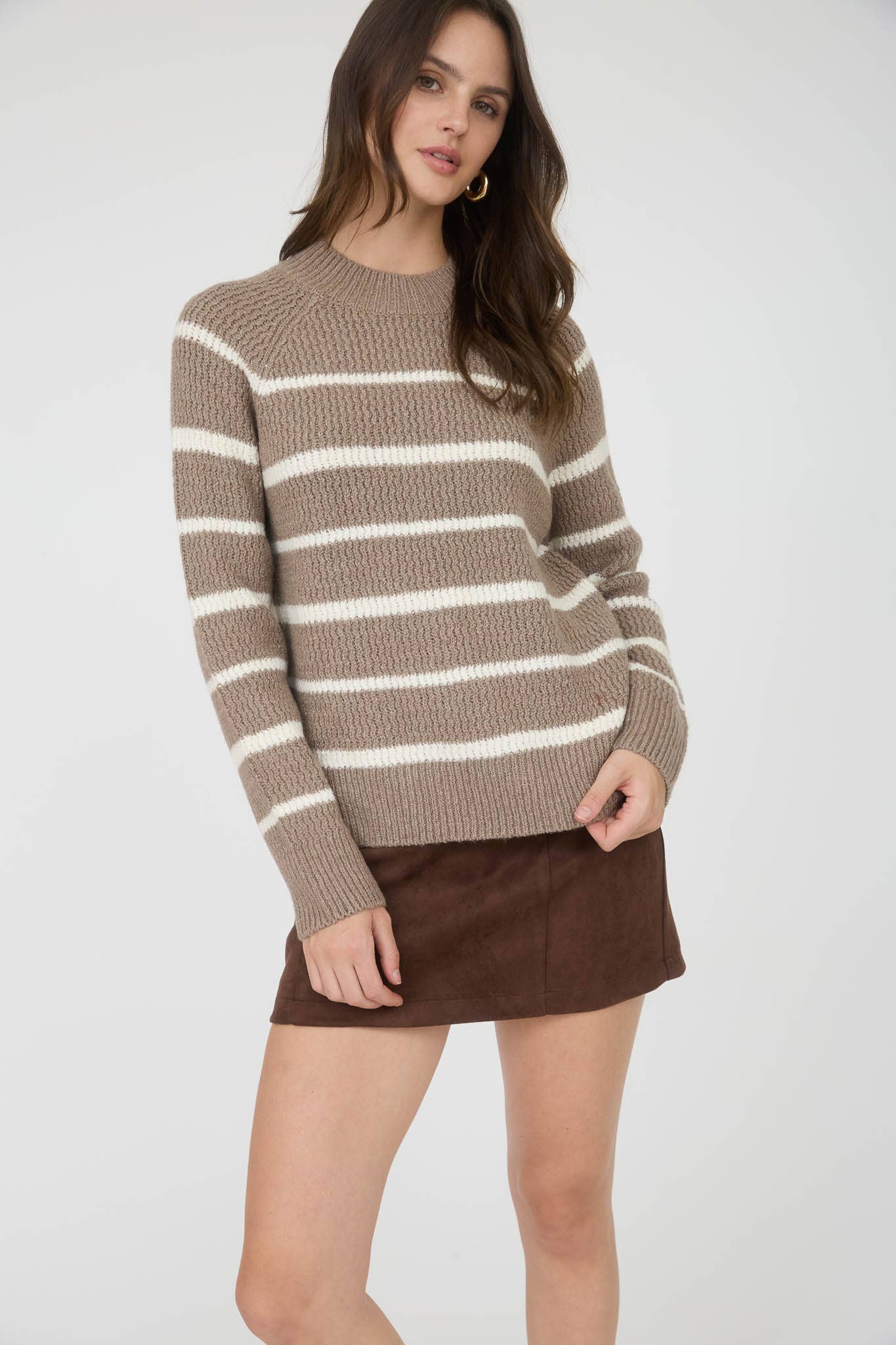 Stripe Knit Pullover Sweater