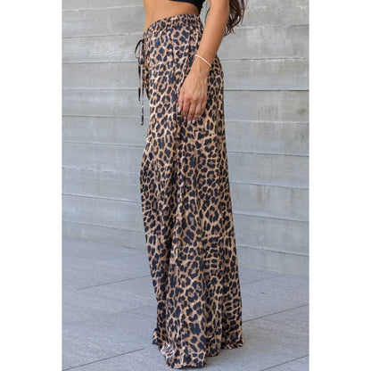 Leopard Wide Leg Pants