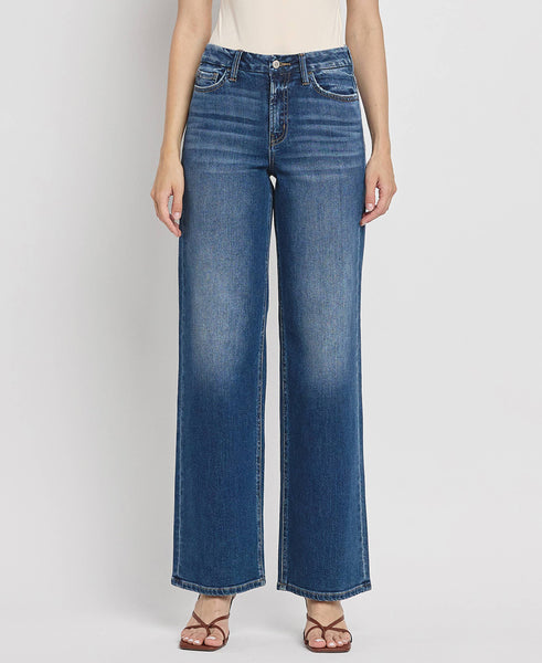 High Rise Full Length Loose Jeans