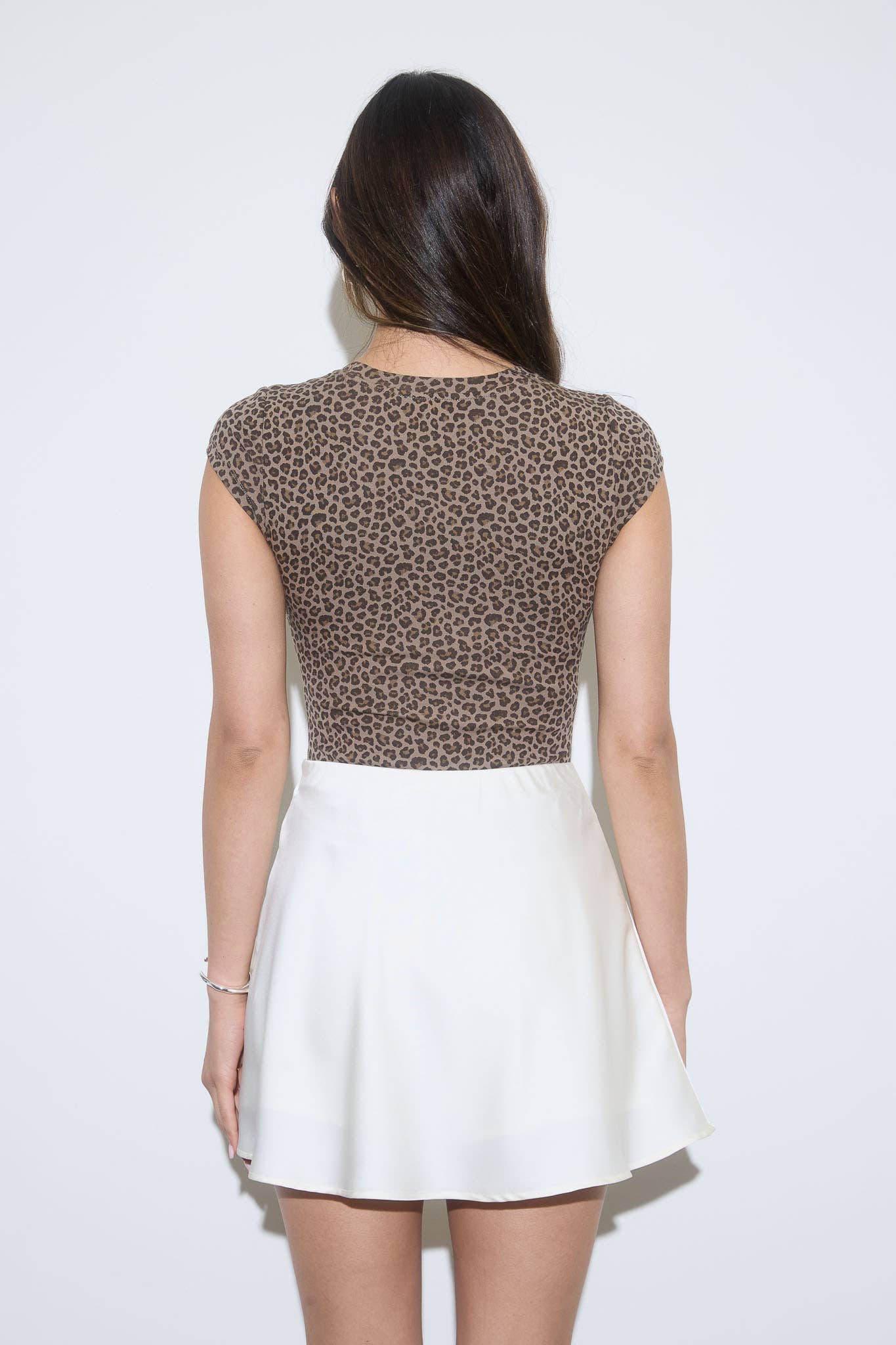 Leopard Print Round Neck Body Suit