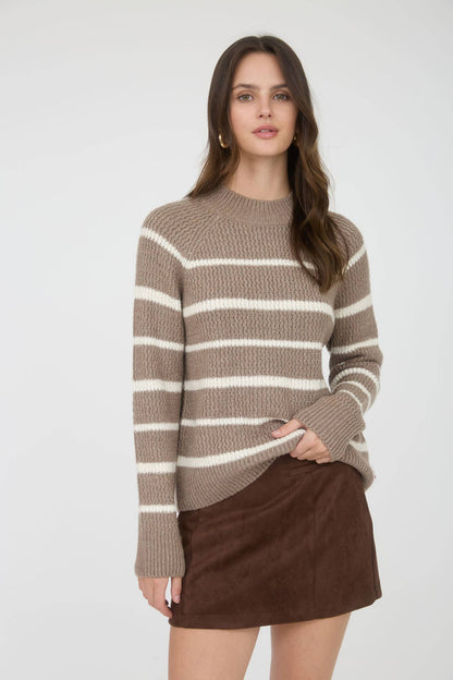 Stripe Knit Pullover Sweater
