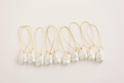 Natural Pearl Threader Earrings