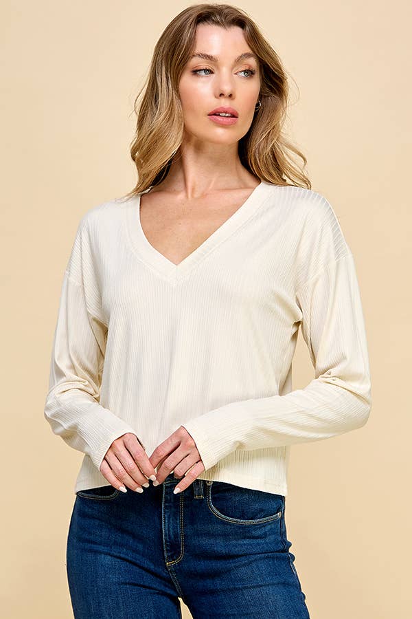 Vanilla Drop Shoulder Top