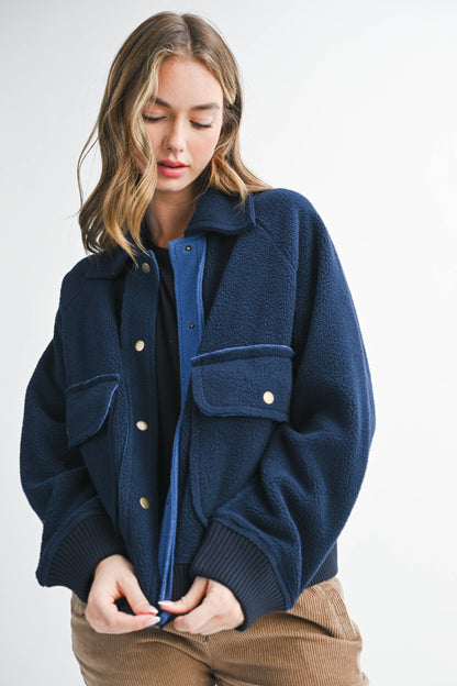 Button-Up Sherpa Jacket